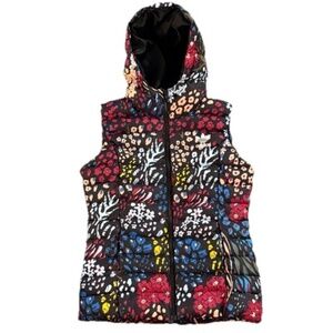 LIKE NEW Adidas Multicolor Floral Hooded Vest comfy size Small